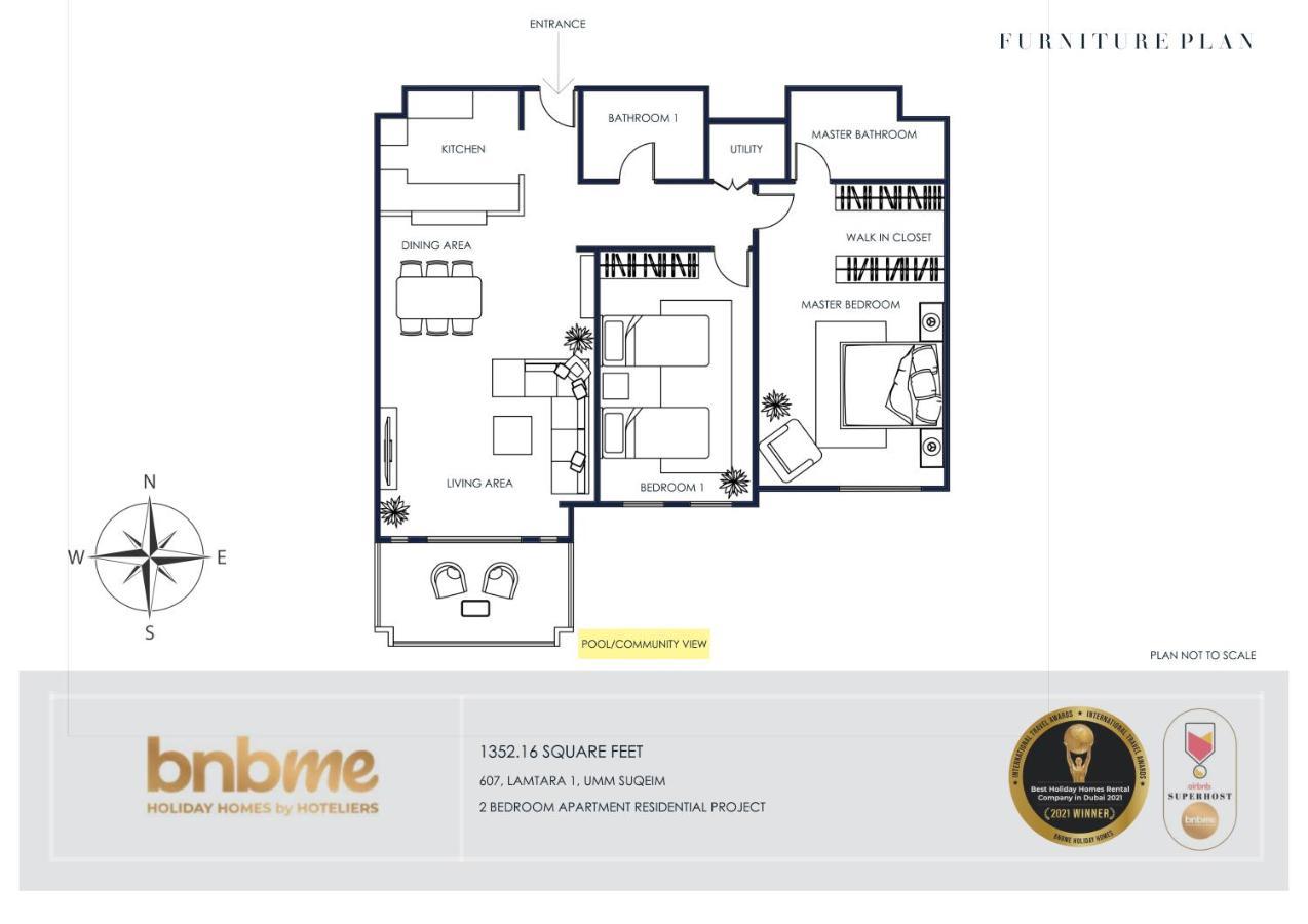 Bnbmehomes - Elegant Pool View - 2br - 607 Apartment Dubai